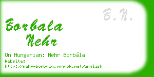 borbala nehr business card